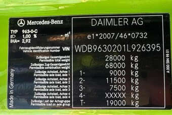 Mercedes-Benz Actros - 6x2 – Valník/Plato + HR-HMF 3220 K7 – - 19