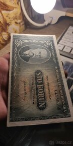 Masaryk 100 korun 1945 Neperforované - 19