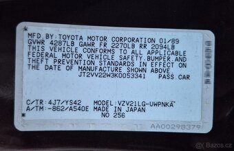 PRODÁM TOYOTA Camry LE V6 - 19