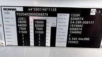 Scania S540 - 4x2 – Tahač – EURO 6 - 19