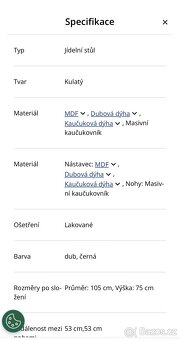 Jídelní stůl JEGIND a 2 jídelní židle JONSTRUP JYSK - 19