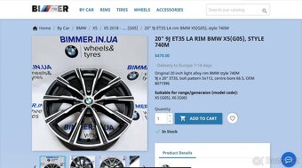 BMW X5 G05 X6 G06 ALU kola M paket 20” - 19