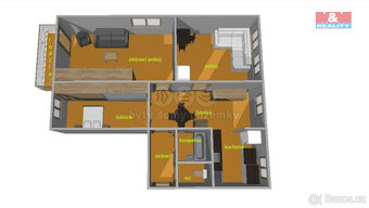 Prodej bytu 3+1, 73 m², Ševětín, ul. Zahradní - 19