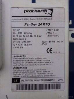 Protherm Pantther 24 KOV (17) a Protherm Panther 24 KTO (17) - 19