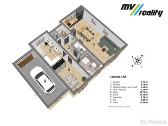 Všechlapy, prodej rodinného domu 3+kk - 90m2, pozemek 575, o - 19