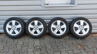 Alu kola 5x100 r15 originál škoda fabia zimní pneu - 19