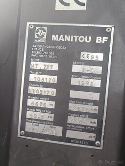 Teleskopický manipulátor MANITOU MT727, 4x4, 5819h - 19