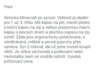 Aktovka, školní batoh Minecraft - 19