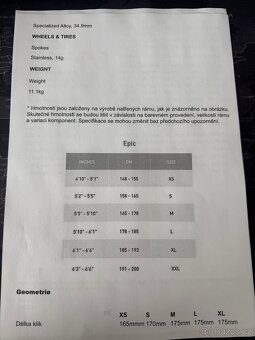 Horské karbonové kolo Specialized Epic Hardtail - 19