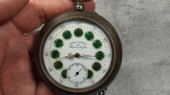 Velké dvouplášťové kapesní hodinky Régulatéur + ŘETĚZ - 19