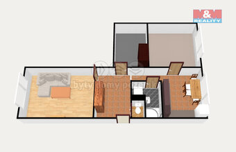 Prodej bytu 2+1, 61 m², Nejdek, ul. J. A. Gagarina - 19