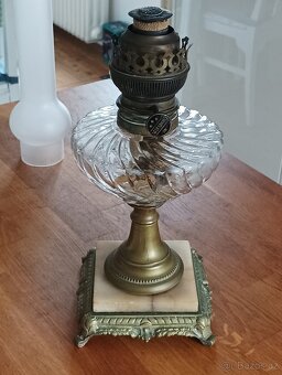 STAROŽITNÁ SECESNÍ PETROLEJOVÁ LAMPA EHRICH & GRAETZ-19.STOL - 19