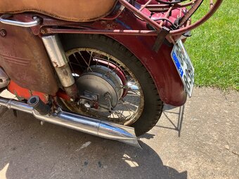 Jawa 350 / 354 kývačka 1956 + sidecar Velorex 560, s TP - 19