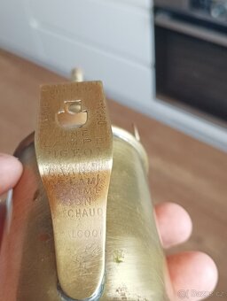 RARITNÍ STAROŽITNÁ SECESNÍ MOSAZNÁ LAMPA PIGEON 1900–1910 - 19