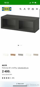 Ikea sestava Besta- 4 skříňky na zem + zeď, Top stav - 19