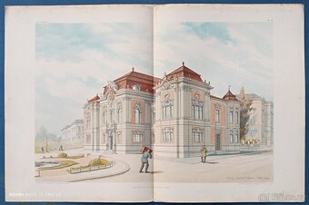 Originální litografické listy z „Der Architekt“ (1895 - 19