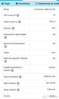 Elektrická koloběžka APRILIA eSR1 - 19