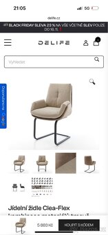 NOVÝ Luxusní jídelní set Masivní stůl se 6 křeslami - 19