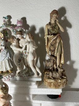 Meissen Dresden porcelanovy svietnik misa a dalsie - 19