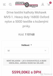 Mohawk Kalhoty na moto XL 54-56 TEXTIL-KŮŽE - 19