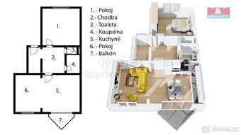 Prodej bytu 2+kk, 59 m², Praha, ul. Dandova - 19