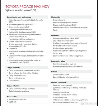 Toyota Proace Max 2.2d 88kW / 2025 / DPH / pouze 177km - 19