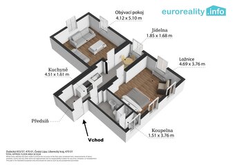 Prodej, byt 2+kk, Česká Lípa, ul. Dubická - 19