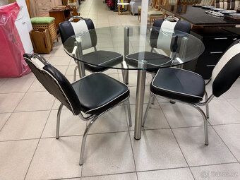 10 kusů chromovaných ,,Amerických" židlí - 19