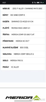 Horské kolo Merida Big Nine 300 19" černo zeleno bílá - 19