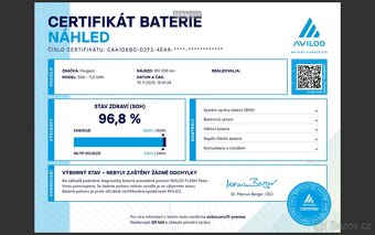 Peugeot 508 GT, 165kw, PHEV, pěkný vůz, DPH, SOH 96.8% - 19