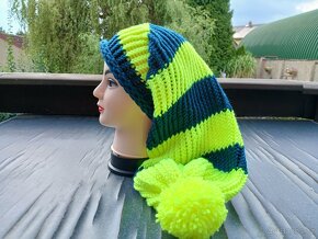 Nová pletená mega dlouhá čepice - 19