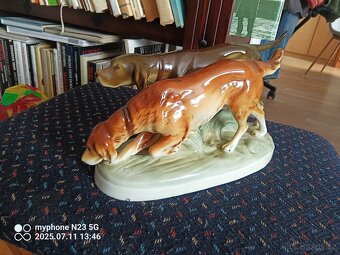 porcelanove sosky royal dux ditmar srnky pes figury - 19