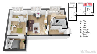 Prodej bytu 4+1, 89 m², Čestice - 19