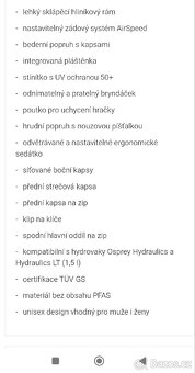 Krosna na dítě Osprey Poco smoke Gray(modrá) - 19