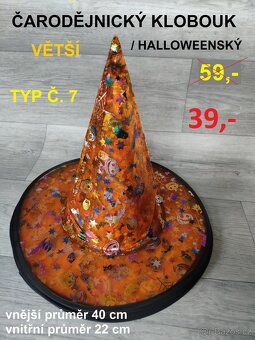Čarodějnické klobouky - VĚTŠÍ - SLEVA na vše - 19