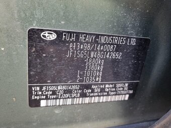 Subaru Forester SG 116Kw Manuál ČR - 19