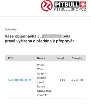 PitBull West Coast pánská zimní bunda Kingston černá, vel. M - 19