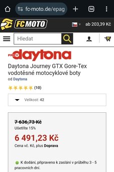 42 DAYTONA Journey XCR GTX Kožené boty na moto - 19