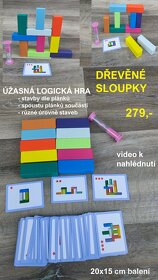 Dřevěné montessori hračky - VÝPRODEJ - 19