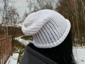 Nová pletená čepice 2v1 - 19