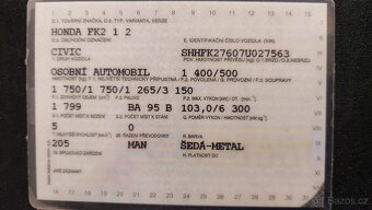 Honda Civic 1.8 i-VTEC, 124tis., 2007, ČR, servis Honda - 19