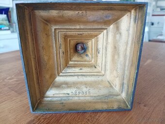 ART DECO STAROŽITNÁ MALOVANÁ PETROLEJKA ERICH & GRAETZ - 19