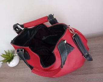 Leather dámská velká hobo kabelka kožená nová - 19