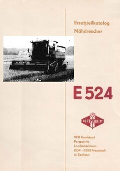 Návod k obsluze kombajn Fortschritt E 516 - 19