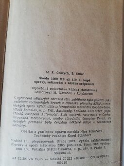 Kniha ŠKODA 1000/1100MB/MBX až 100/110 R/LS-OPRAVY A ÚDRŽBA, - 19