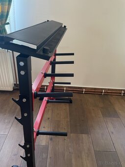 Posilovací set,lavice,bench press,stojan,činky,osa,závaží - 19