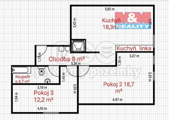 Prodej bytu 3+kk, 67 m², Raspenava - 19