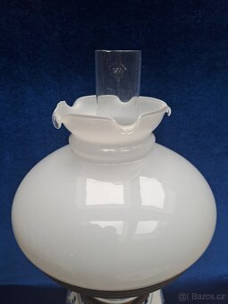 Porcelánová, petrolejová lampa Míšen - 19