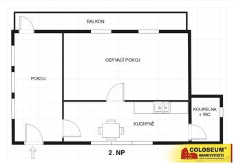 Doubravník, chata 3+1, 78 m2, balkón, krb - chata - 19