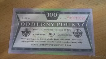sada 10 kusů Tuzexové poukázky, bony - 19